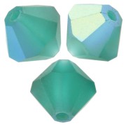 Perles toupies Preciosa - Rondelle Bead 6 mm - Emerald AB Matt x12|raw }}