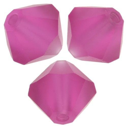 Perles toupies Preciosa - Rondelle Bead 6 mm - Fuchsia Matt x12