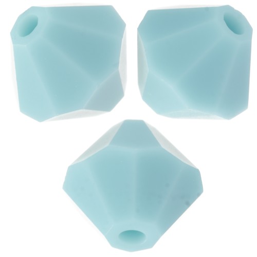 Perles toupies Preciosa - Rondelle Bead 6 mm - Turquoise Matt x12