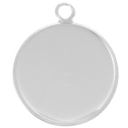 Serti pendentif pour cabochon plat 20 mm - Argent 925 x1