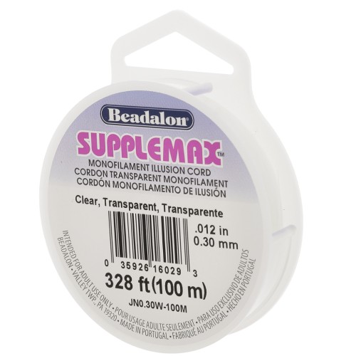 Fil nylon invisible - illusion cord Supplemax 0.30 mm - Transparent x100m