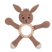 Anneau en bois multi trous 70 mm - Naturel x1