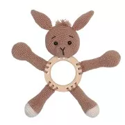 Anneau en bois multi trous 70 mm - Naturel x1