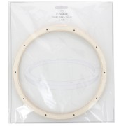 Cercle en bois 22 cm avec trous pour mobile - Naturel x1