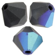 Perles toupies Preciosa - Rondelle Bead 6 mm - Jet AB Matt x12|raw }}