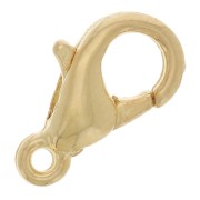 Fermoir mousqueton 10 mm - Doré à l'or fin x1