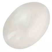 Cabochon ovale en résine 18x13 mm - Blanc nacré x1