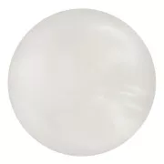 Cabochon rond 14 mm en résine opaque - Blanc nacré x1