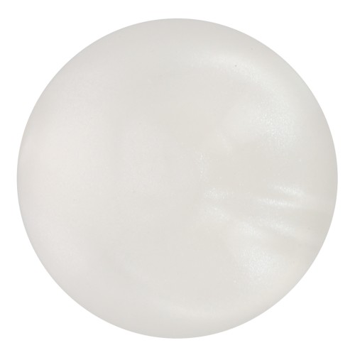 Cabochon rond 14 mm en résine opaque - Blanc nacré x1