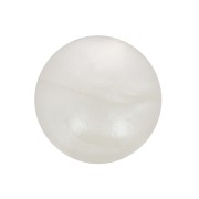 Cabochon rond 10 mm en résine opaque - Blanc nacré x1