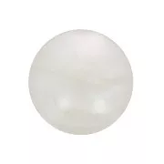 Cabochon rond 10 mm en résine opaque - Blanc nacré x1