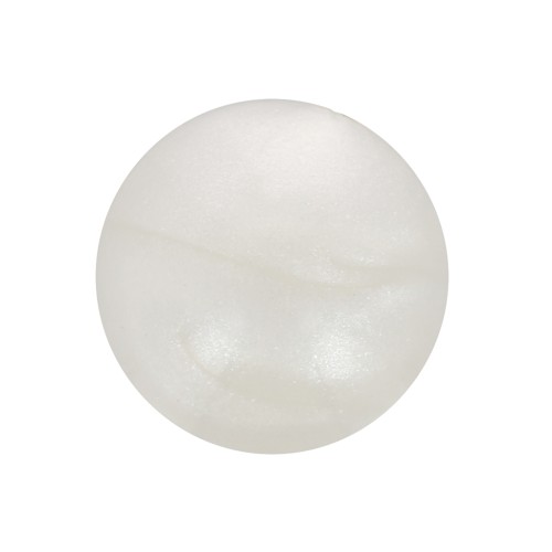 Cabochon rond 10 mm en résine opaque - Blanc nacré x1