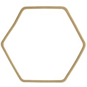 Anneaux de montage et tissage hexagone 16x18 mm - Laiton brut x25|raw }}