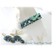 Perles en verre Volos® par Puca® 4x8 mm - Trendy Persian blue Mat x10g