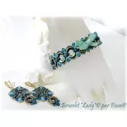 Perles en verre Volos® par Puca® 4x8 mm - Trendy Persian blue Mat x10g