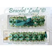 Perles en verre Volos® par Puca® 4x8 mm - Trendy Light Olive Mat x10g