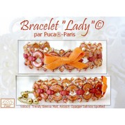 Perles en verre Volos® par Puca® 4x8 mm - Trendy Sienna Mat x10g