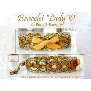 Perles en verre Volos® par Puca® 4x8 mm - Trendy Mustard Mat x10g