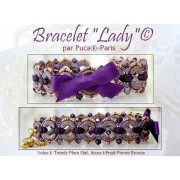 Perles en verre Volos® par Puca® 4x8 mm - Trendy Plum Mat x10g