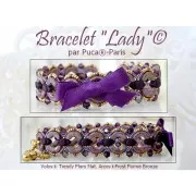 Perles en verre Volos® par Puca® 4x8 mm - Trendy Plum Mat x10g