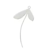 Pendentif feuilles 40 mm Placage argent fin