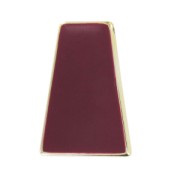 Pendentif trapèze acrylique 46x31 mm doré/Bordeaux|raw }}
