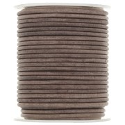 Cordon cuir 2 mm - Vintage Marron foncé x20m|raw }}