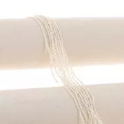 Perles d'eau douce grain de riz - 3x2 mm - Grade AA Blanc x40cm