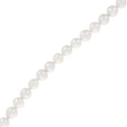 Perles d'eau douce rondes irrégulières 9.5 mm - Grade AA Blanc x4