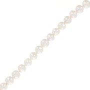 Perles d'eau douce baroques irrégulières 9 mm - Grade A Blanc x4|raw }}