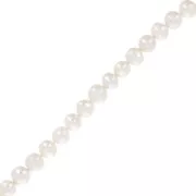Perles d'eau douce baroques irrégulières 9 mm - Grade A Blanc x4