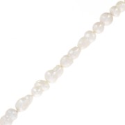 Perles d'eau douce baroques irrégulières 18x10 mm - Grade AA Blanc x4|raw }}