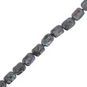 Perle d'eau douce rectangle irrégulière 18x14 mm teintée - Grade AA Noir nacré