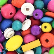 Assortiment de perles en bois Multicolore x50g|raw }}