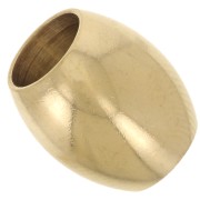 Perles olive 11x10 mm gros trou - Acier inoxydable 304L Doré x5|raw }}