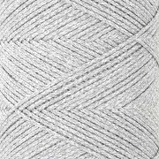 Fil plat en polyester ciré Slam Cord pour micro macramé 0.8 mm - Argenté x100m