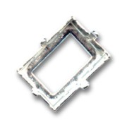 Serti griffe pour cabochon PureCrystal 4527 18x13 mm argenté|raw }}