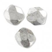 Facettes 4 mm Jet Antique Silver x50