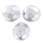 Facettes 8 mm Silver Mat x20