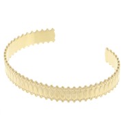 Bracelet jonc effet dentelle - réglable 11x160 mm Acier inoxydable 304L Doré x1