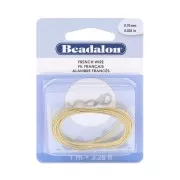 French Wire (cannetille) 0.70 mm - Doré x1m