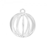 Cage à perle 1 anneau 15 mm Placage argent fin|raw }}