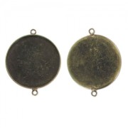Serti Eco intercalaire pour cabochon fond plat 25 mm bronze|raw }}