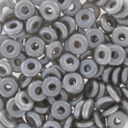 O Bead 4 mm Pastel Light Grey/Silver x5g