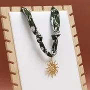 Bandana 100% coton - motif Cachemire - Vert sapin x1