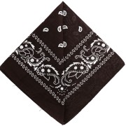 Bandana 100% coton - motif Cachemire - Marron foncé x1