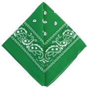 Bandana 100% coton - motif Cachemire - Vert foncé x1|raw }}