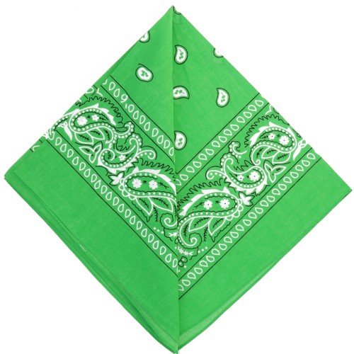 Bandana 100% coton - motif Cachemire - Vert pomme x1