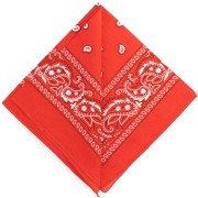 Bandana 100% coton - motif Cachemire - Orange foncé x1