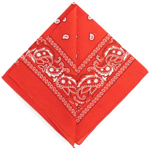 Bandana 100% coton - motif Cachemire - Orange foncé x1